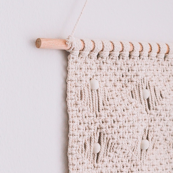 Handmade Woven Macrame Wall Hanging - Picture 4 of 7